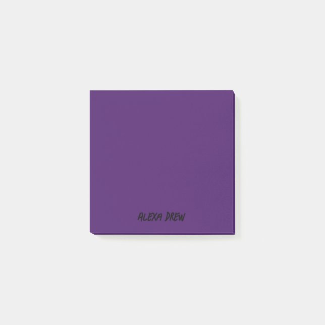 Post-it® Script noir minimaliste professionnel violet (Devant)