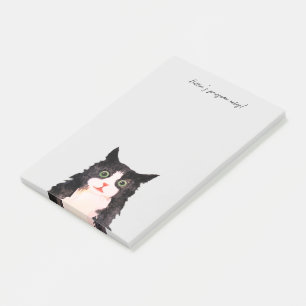 Post-it® Scruffy tuxedo cat