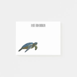 Post-it® Sea turtle cartoon