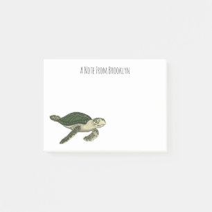 Post-it® Sea turtle cartoon