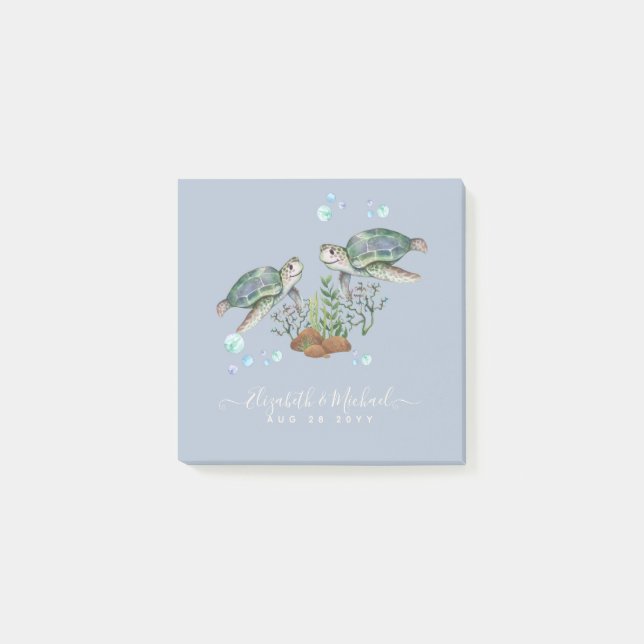 Post-it® Sea Turtles Beach Wedding (Devant)