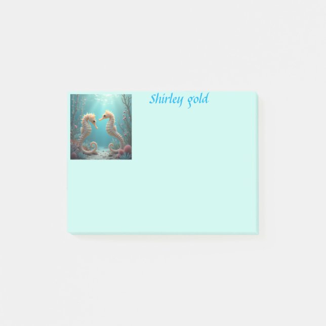 Post-it® Seahorse friends post it note personalize (Devant)