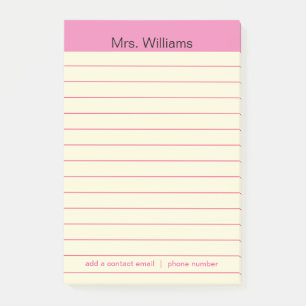 Post-it® Secteurs d'activité personnalisés Professeur de 