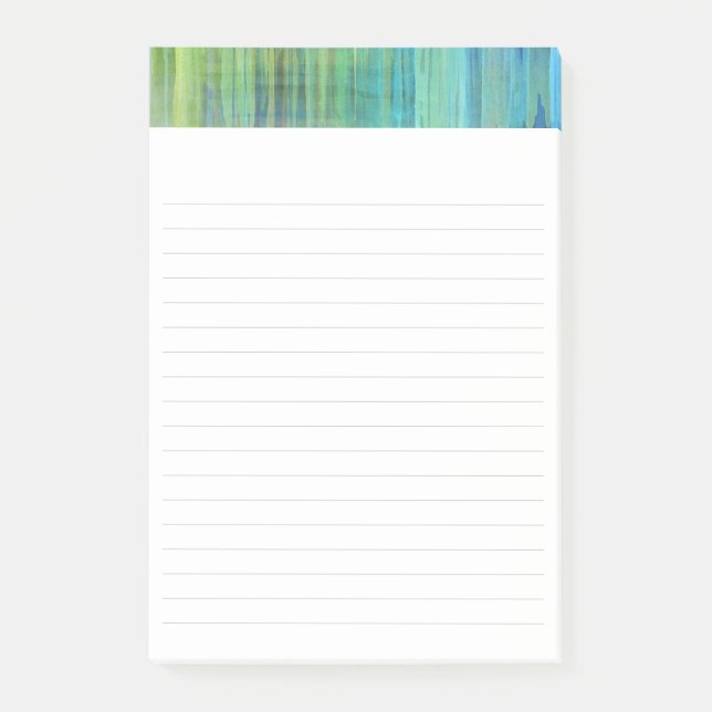 Post-it® Sedona Falls Blue Aqua Lime 4" x 6" (Devant)
