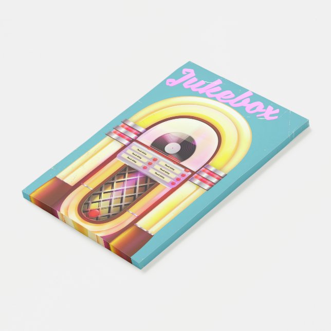 Post-it® Sélecteur de musique vintage (Incliné)