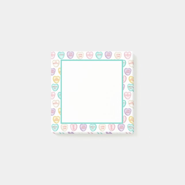 Post-it® Self Love Candy Heart - Notes blanches (Devant)