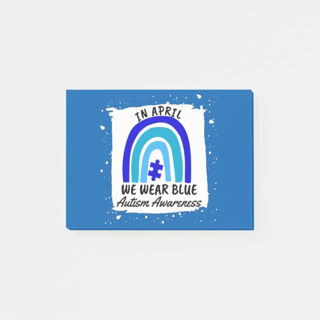 Post-it® Sensibilisation sur l'autisme En Avril Nous Porton (Devant)