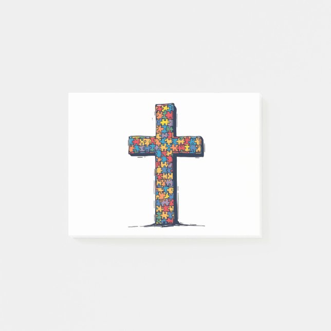 Post-it® Sensibilisation sur l'autisme Mois Christ Religion (Devant)