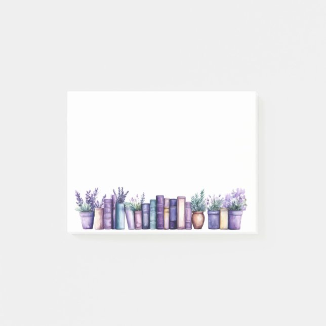 Post-it® Serene Lavender Library Watercolor Notes (Devant)