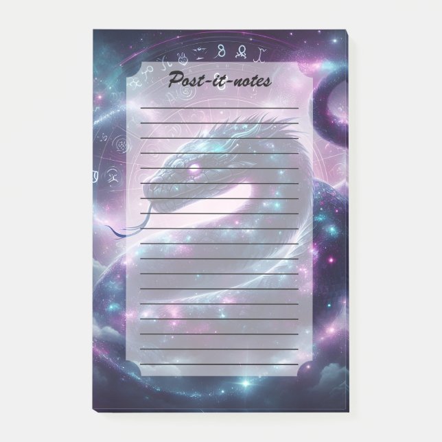 Post-it® Serpent Cosmique Zodiaque Galaxie Astrologie (Devant)