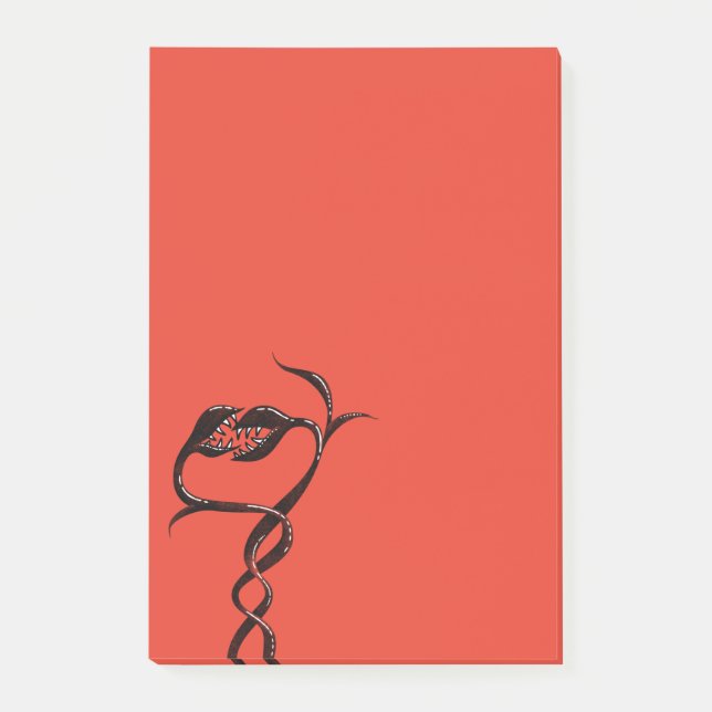 Post-it® Serpents Gothiques Rouge Et Noir (Devant)