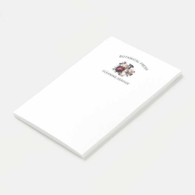 Post-it® Service de nettoyage de maison élégant Floral Busi (Incliné)