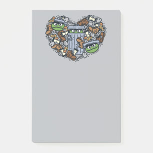 Post-it® Sésame Sésame Oscar the Grouch Doodle Heart