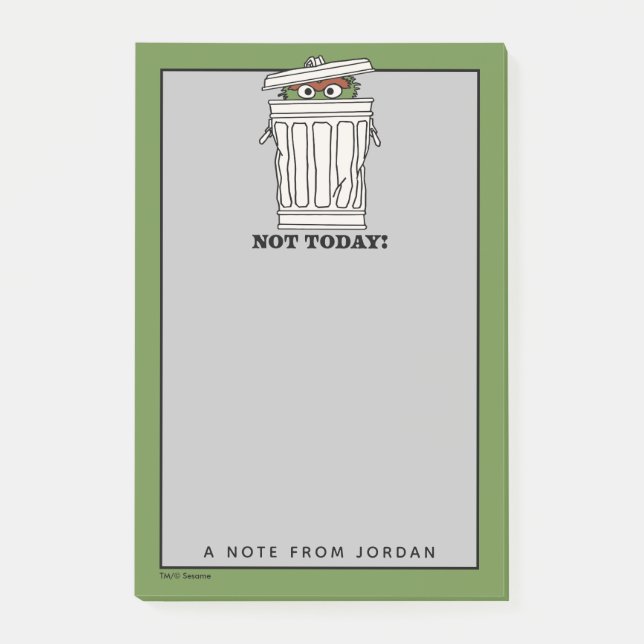 Post-it® Sesame Street | Oscar le Grouch | Ajoutez Votre No (Devant)