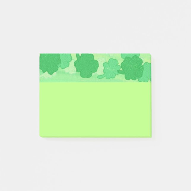 Post-it® Shades of Green Shamrock Post Notes (Devant)