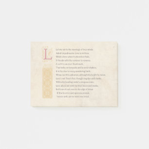 Post-it® Shakespeare Sonnet 116 (CXVI) sur Parchemin