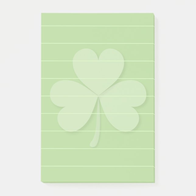 Post-it® Shamrock avec lignes de règle (Devant)