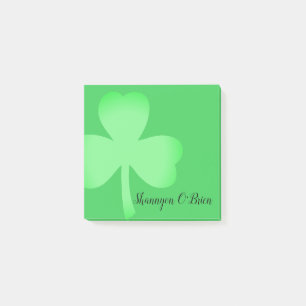 Post-it® Shamrock Green Modern Script Nom Monogramme 3x3