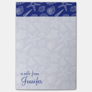 Post-it® Shell bleu lumineux modèlent ajoutent votre nom
