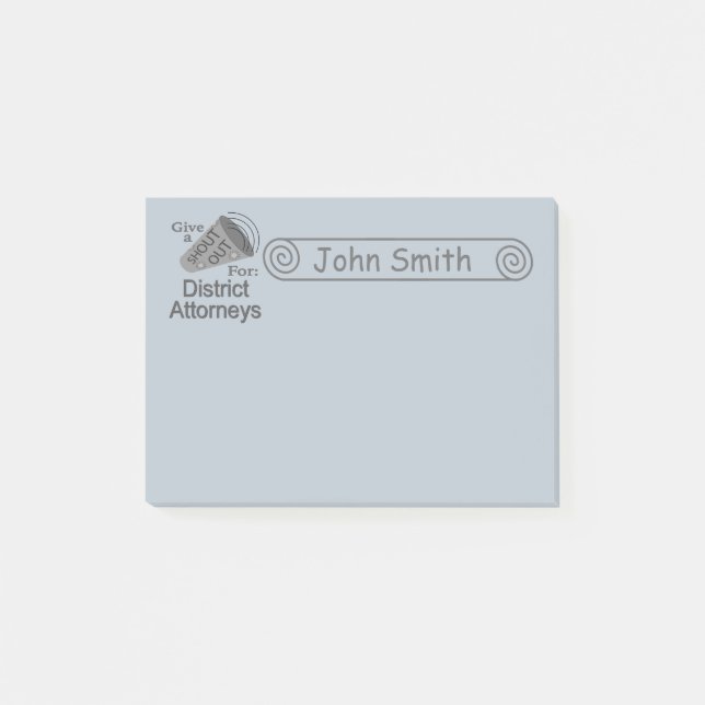 Post-it® Shout Out pour les avocats de district 4x3 (Devant)