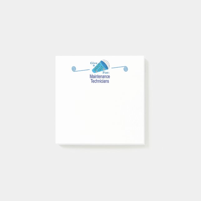 Post-it® Shout Out pour les techniciens de maintenance (Devant)