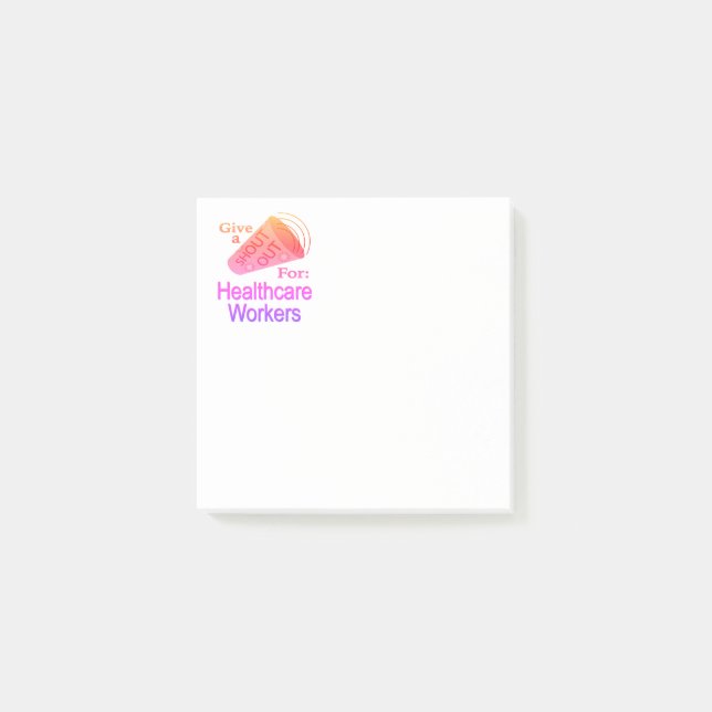 Post-it® Shout Out pour les travailleurs de la santé (Devant)
