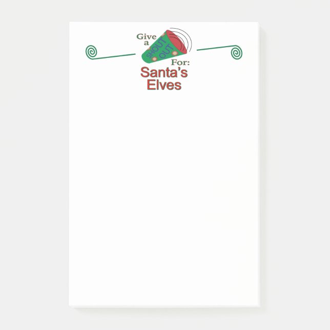 Post-it® Shout Out pour Père Noël Elves (Devant)
