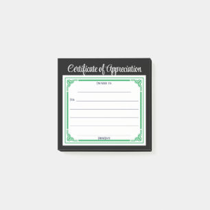 Post-it® Shout salue le certificat d'appréciation merci