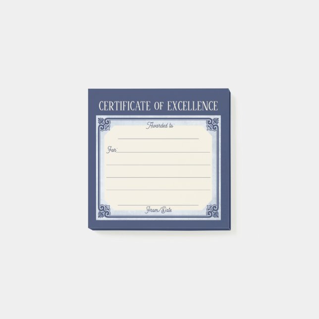 Post-it® Shout salue le certificat d'excellence merci (Devant)