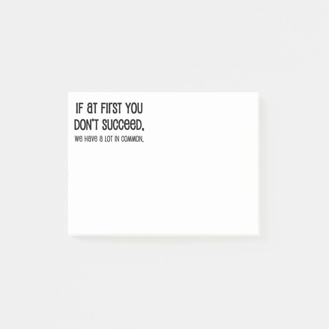 Post-it® Si au début vous n'avez pas réussi (Devant)