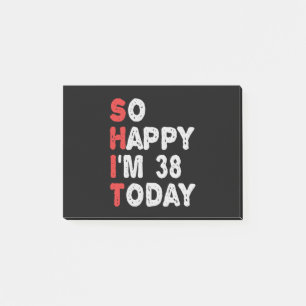 Post-it® Si heureux que j'ai 38e aujourd'hui drôle Idée cad