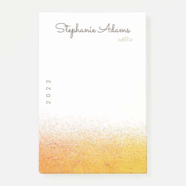 Post-it® Signature de Parties scintillant d'or blanc profes (Devant)