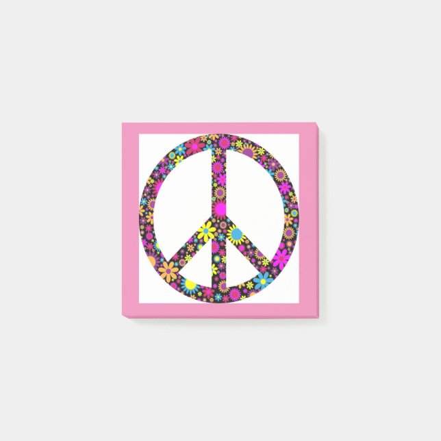 Post-it® SIGNE DE PAIX FLORALE super (Devant)