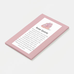 Post-it® Signe rose Quartz Cristal Signification Bijoux Aff