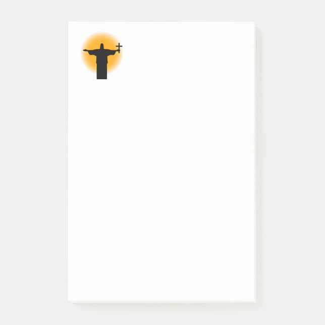 Post-it® Silhouette avec croix (Devant)