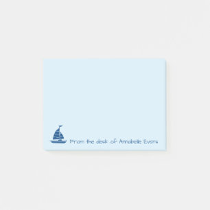 Post-it® Silhouette bleue de voilier