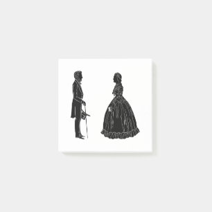 Post-it® silhouette d'abraham lincoln et de mary todd linco