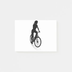 Post-it® Silhouette de bicyclette d'équitation de cycliste