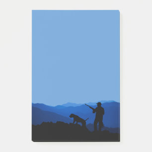 Post-it® Silhouette de chasseur et de chien avec des