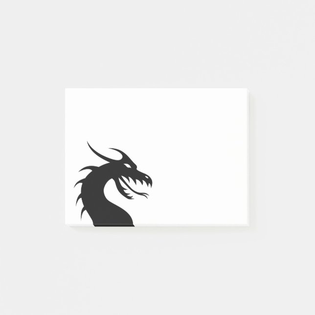 Post-it® Silhouette de dragon chinois féroce (Devant)