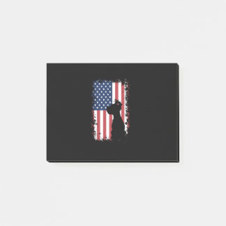Post-it® Silhouette de drapeau américain de Yorkie