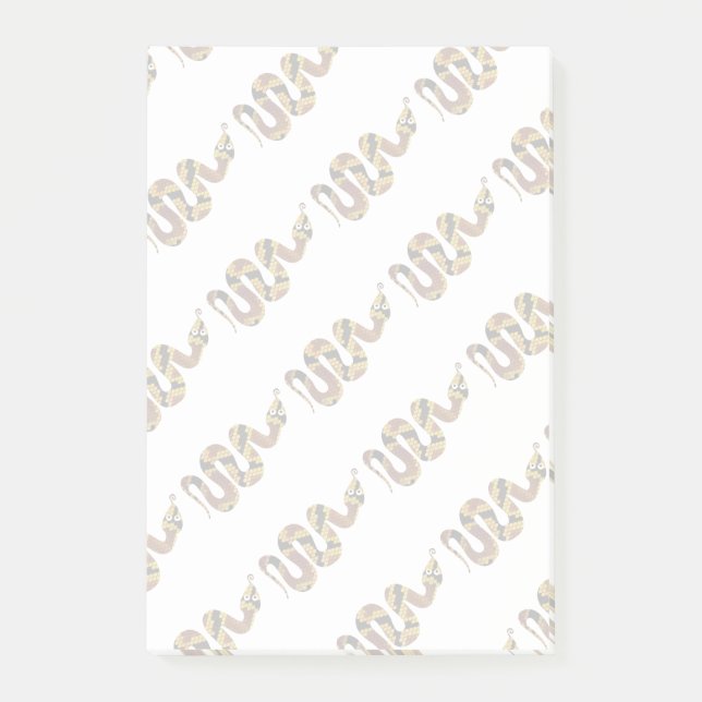 Post-it® Silhouette de serpent marron et or (Devant)