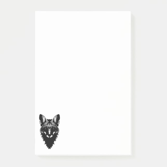Post-it® Silhouette de visage de renard (Devant)