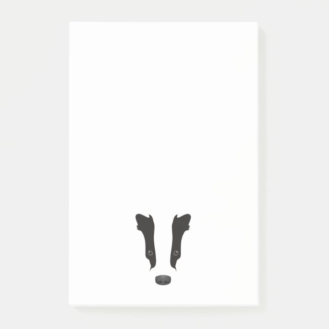 Post-it® Silhouette du visage du Badger (Devant)