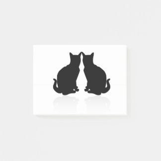 Post-it® silhouette noire 2 chats