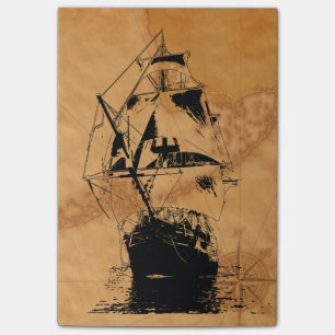 Post-it® Silhouette noire de bateau