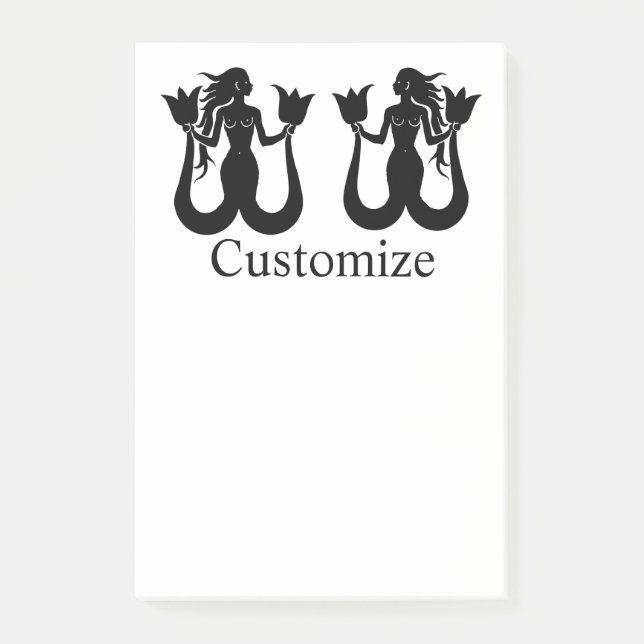 Post-it® Silhouette Tonnerre_Cove de sirène à deux queue (Devant)