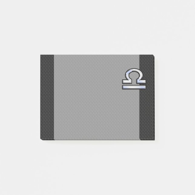 Post-it® Silver Libra Zodiac Connexion en noir style peau d (Devant)