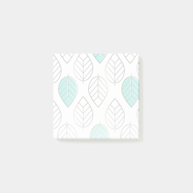 Post-it® Silver & Turquoise Design chic & moderne feuille (Devant)