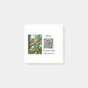 Post-it® Simple animal name details QR code add text photo